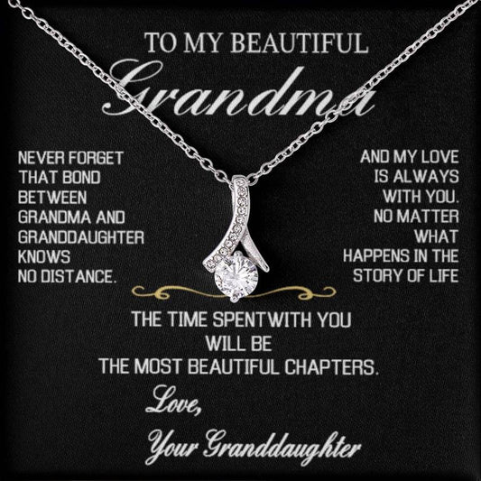 Regalo para la abuela "El vínculo entre una abuela y una nieta" Collar de belleza seductora 