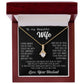 Beautiful Gift for Wife "I Can't Live Without You" Necklace white and yellow gold alluring beauty
