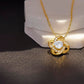 Beautiful Gift for Wife "I Can't Live Without You" Necklace white gold and yellow gold love knot