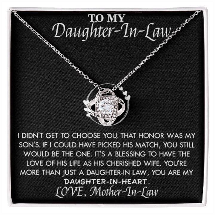 Regalo para nuera: regalo de suegra Collar con nudo de amor dorado