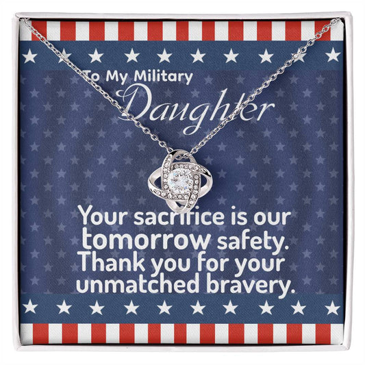 Collar de regalo para hija militar, regalo de cumpleaños para collar de regalo militar, collar de regalo de papá, regalo para hija militar