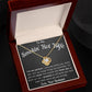 Gift for Wife 18k gold "I'm Not Perfect" I love you forever and always  love knot Necklace 002