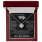Beautiful Gift for Wife "I Can't Live Without You" Necklace white gold and yellow gold love knot
