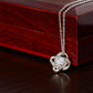 Beautiful Gift for Wife "I Can't Live Without You" Necklace white gold and yellow gold love knot