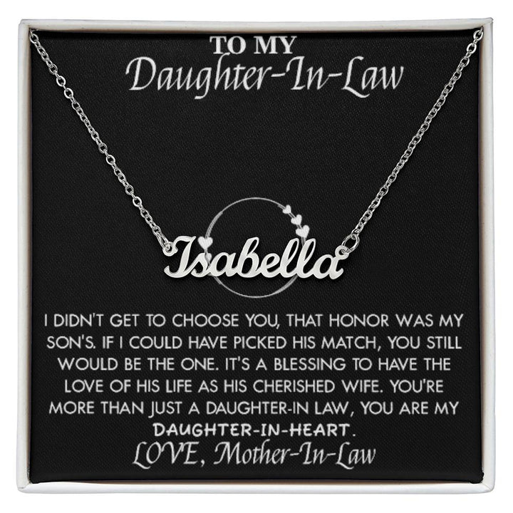 Regalo para nuera: regalo de suegra Collar con nombre de oro 