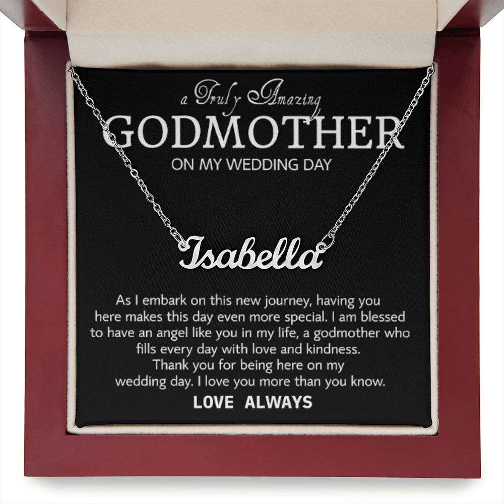 Collar de madrina en el día de mi boda, regalo de agradecimiento de boda para madrina, madrina de la novia, regalo de la novia a la madrina 
