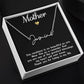 Collar de oro blanco para mi madre, regalo "gracias por estar en mi vida" con tarjeta de mensaje, collar con nombre de firma 002a 