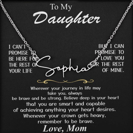 Para mi hija - collar personalizado con nombre - oro o plata, Te amo mamá 