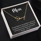 Para mi mamá: la mejor madre del mundo. Set de regalo. Collar con nombre personalizado y firma 002