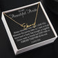 To My Beautiful Bride, Wedding Day Gift Necklace, Gift From Groom, Wedding Gift Necklace For Bride, Engagement Day Gift Necklace