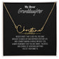 Granddaughter Necklace - "My Dear Granddaughter" from Grandma or Grandpa Signature name necklace 002