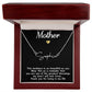 Collar de oro blanco para mi madre, regalo "gracias por estar en mi vida" con tarjeta de mensaje, collar con nombre de firma 002a 