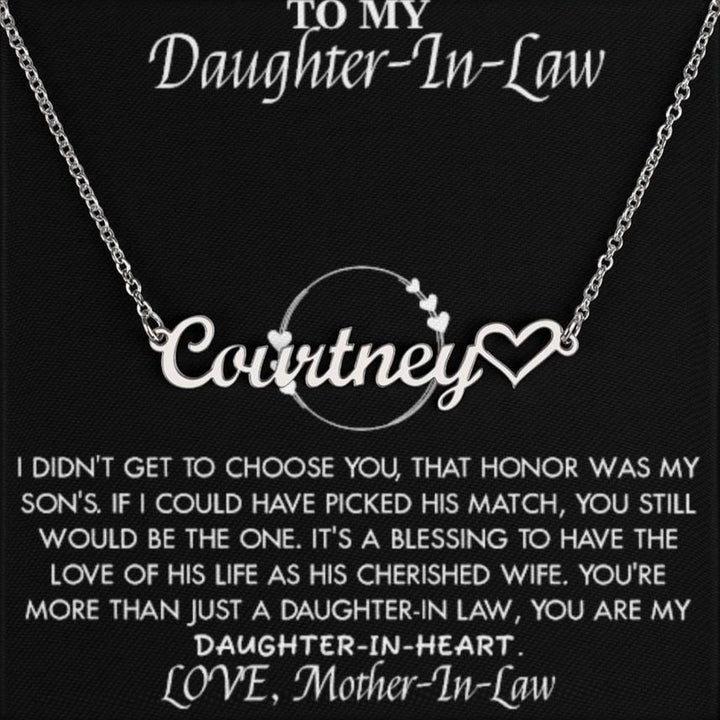 Regalo para nuera: regalo de suegra Collar con nombre en cursiva 