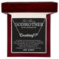 Godmother on My Wedding Day Necklace, Wedding Thank You Gift for Godmother, Godmother of The Bride, Gift from Bride To Godmother