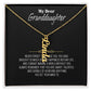Granddaughter Necklace - "My Dear Granddaughter" from Grandma or Grandpa Signature name necklace 004