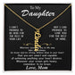 Colar com nome personalizado dourado ou prateado vertical para filha "Eu posso prometer" da mãe 