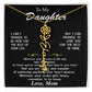 Beautiful Custom Name birth flower Necklace Gift For Daughter "I can promise" Love Mom