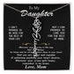 Beautiful Custom Name birth flower Necklace Gift For Daughter "I can promise" Love Mom