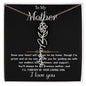 Para mi madre - De mi hijo "Seré por siempre tu hijo amado" - Collar con mensaje en forma de flor, nombre y firma