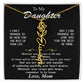 Beautiful Custom Name birth flower Necklace Gift For Daughter "I can promise" Love Mom