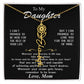 Beautiful Custom Name birth flower Necklace Gift For Daughter "I can promise" Love Mom