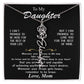 Beautiful Custom Name birth flower Necklace Gift For Daughter "I can promise" Love Mom