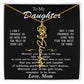 Beautiful Custom Name birth flower Necklace Gift For Daughter "I can promise" Love Mom