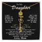 Beautiful Custom Name birth flower Necklace Gift For Daughter "I can promise" Love Mom