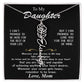Beautiful Custom Name birth flower Necklace Gift For Daughter "I can promise" Love Mom