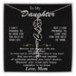 Beautiful Custom Name birth flower Necklace Gift For Daughter "I can promise" Love Mom
