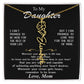 Beautiful Custom Name birth flower Necklace Gift For Daughter "I can promise" Love Mom