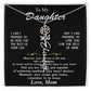Beautiful Custom Name birth flower Necklace Gift For Daughter "I can promise" Love Mom