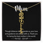 Para mi mamá: la mejor madre del mundo Juego de regalo Collar con nombre personalizado y firma Flor de nacimiento personalizada