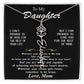 Beautiful Custom Name birth flower Necklace Gift For Daughter "I can promise" Love Mom
