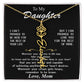 Beautiful Custom Name birth flower Necklace Gift For Daughter "I can promise" Love Mom