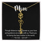 Para mi mamá: la mejor madre del mundo Juego de regalo Collar con nombre personalizado y firma Flor de nacimiento personalizada