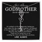 Godmother on My Wedding Day Necklace, Wedding Thank You Gift for Godmother, Godmother of The Bride, Gift from Bride To Godmother