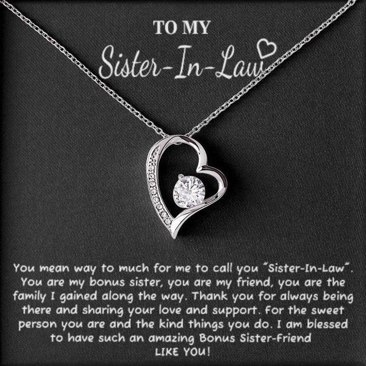 Regalos para hermanas, collar de amor eterno, regalo para cuñada, cumpleaños de cuñada, regalos para mejores amigas, collar adicional para hermanas 