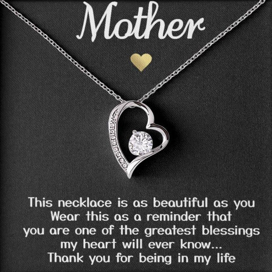 Para mi madre - De mi hijo "Seré por siempre tu hijo amado" - Tarjeta con mensaje en forma de corazón 