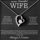 To My Beautiful Wife Gold heart necklace My Queen Forever Love