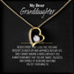 Granddaughter Gold Heart Necklace - "My Dear Granddaughter" from Grandma or Grandpa