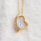 Beautiful Gift for Wife "I Can't Live Without You" Necklace yellow 18k gold heart