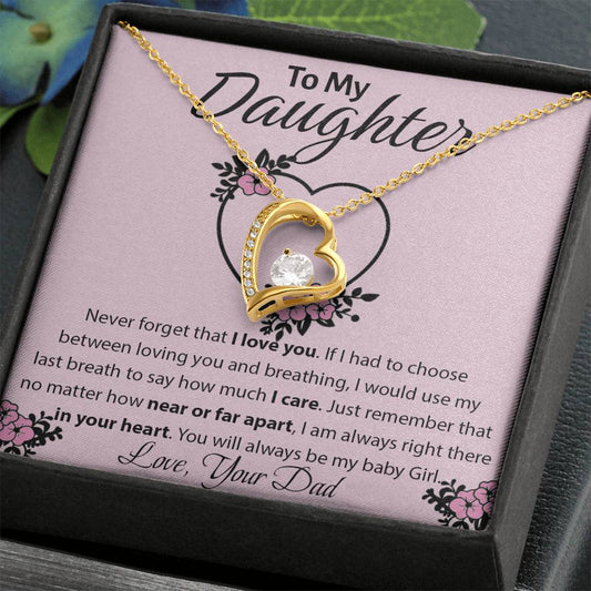 Para mi hija un hermoso collar de corazón como regalo