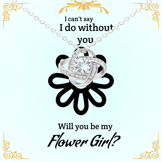 Para mi niña de las flores de parte de la novia: No puedo decir que prescindo de ti. Hermoso juego de regalo para la ceremonia de bodas.